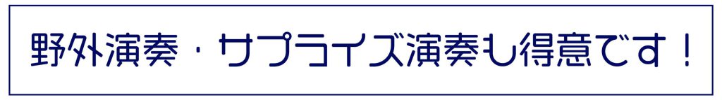 野外演奏サプライズ演奏も得意です12