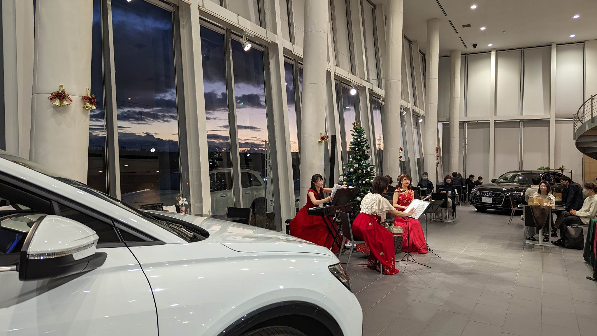 ショールームでの生演奏
